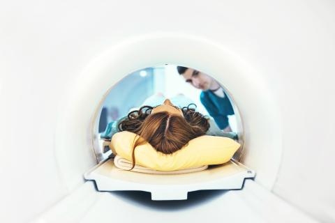 Patient entering mri scan